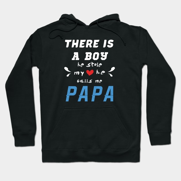 Papa Gifts Shirts from Grandson, he Stole My Heart Hoodie by CareTees